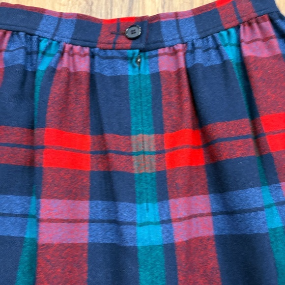 Vintage Pendleton Skirt Women's Red Tartan Plaid Wool Skirt Size 6 Made in USA - Picture 7 of 9